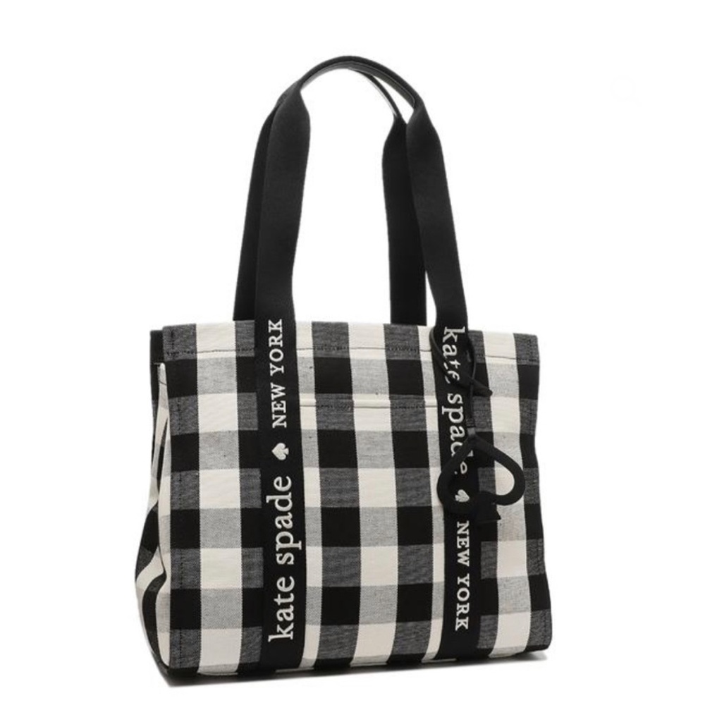 Kate Spade Gingham Black and White Tote - Picture 7 of 11